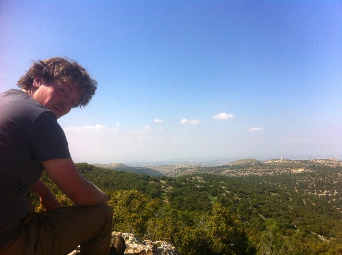 Sam takes in the view near Irbid/Ajloun.